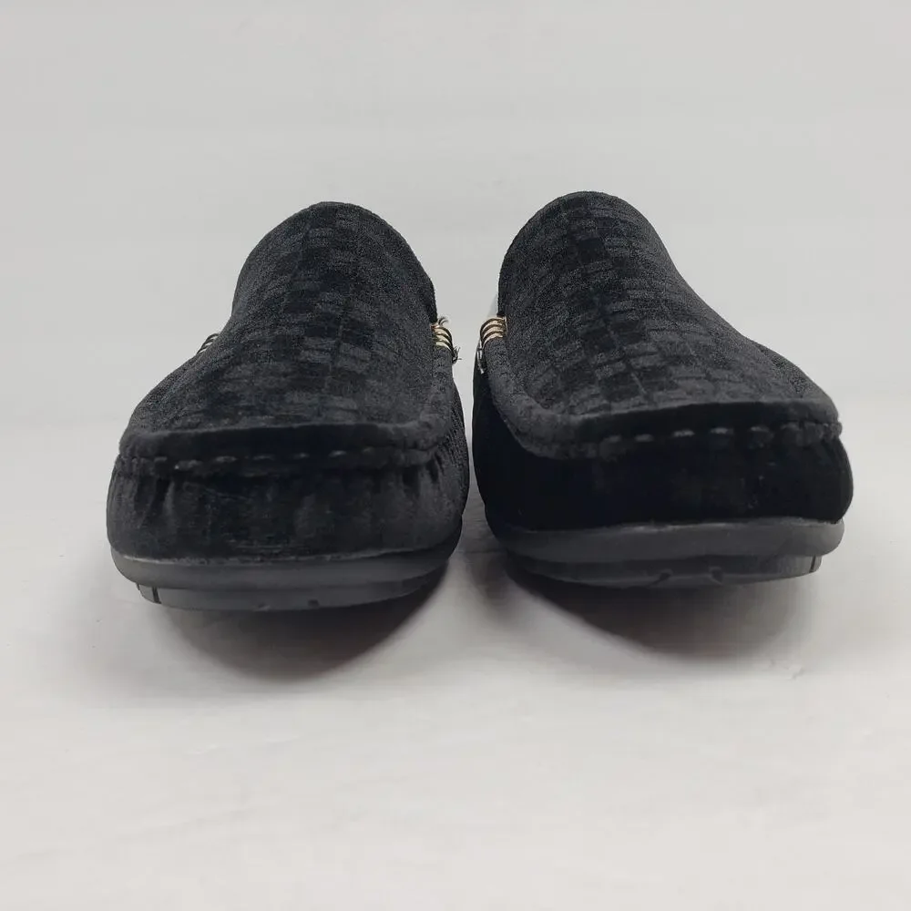 Amali Jace Mens Sz 10 Black Velvet Slip On Fashion Driving Moccasin Loafer Shoes